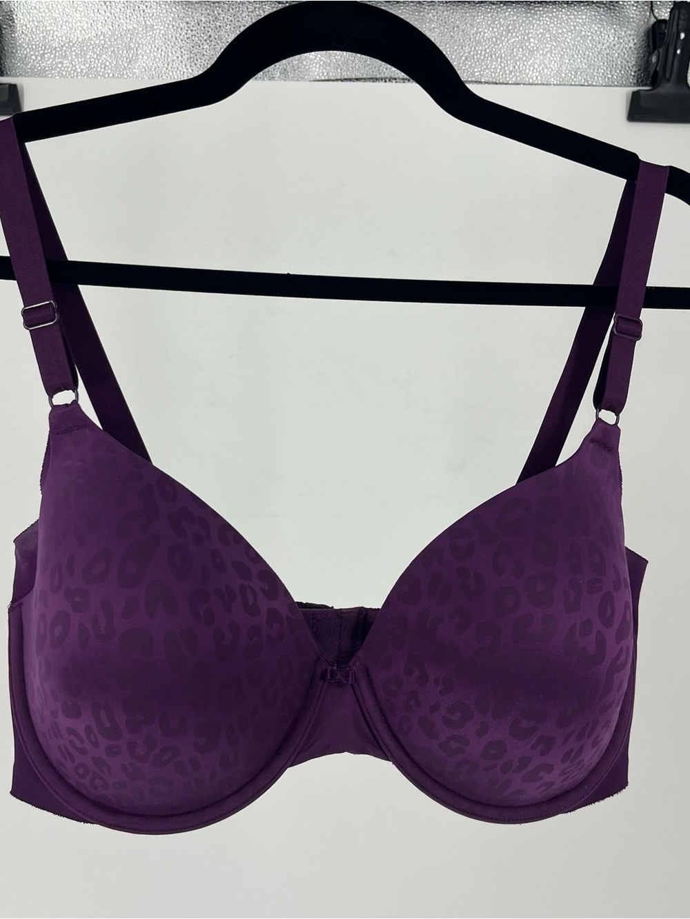 Warner's Purple Leopard Print T-Shirt Bra